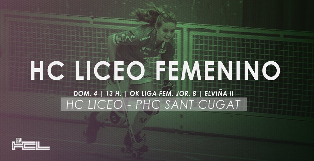 HockeyClubLiceo's tweet photo. Mañana, será el turno del Femenino, que recibirá a las 13h. en Elviña al @phcsc en la 8ª jor. de la #OKLigaF. Retransmitido por TVG2. 🍀 https://t.co/ptfB3Hqwry