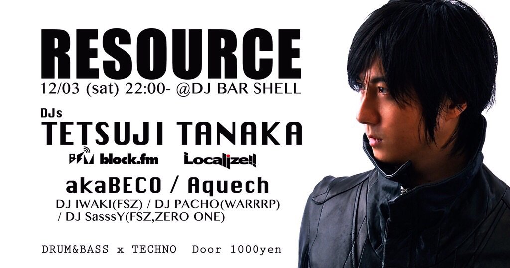 TETSUJI_TANAKA's tweet image. 本日はこちら！ぜひ！#dnbjpn #djbarshell #yokosuka #tetsujitanaka #djtour #gig