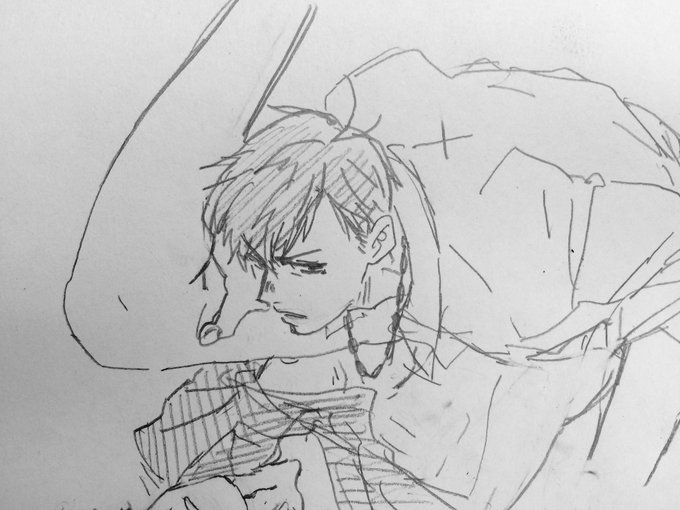 寝ている班長さんにお邪魔するマフィ 
