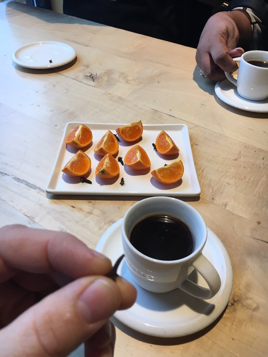 Scott and team Maples delivering a great Coffee tasting with cloves!
#coffeeforward