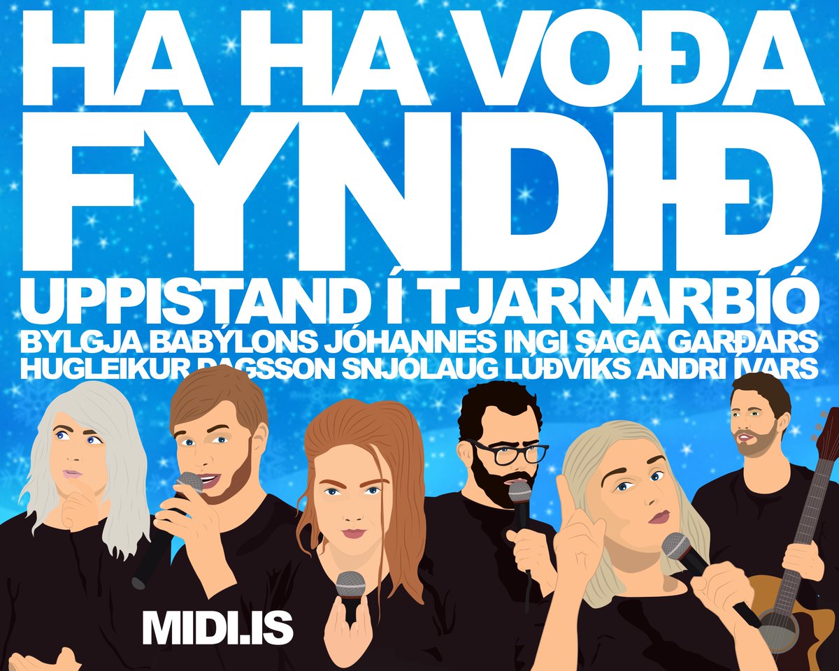 hugleikur's tweet photo. Viltu vinna miða á HA HA VOÐA FYNDIÐ í kvöld? Rítvítaðu og þú ferð í pott. https://t.co/F3TPkNCD5Y