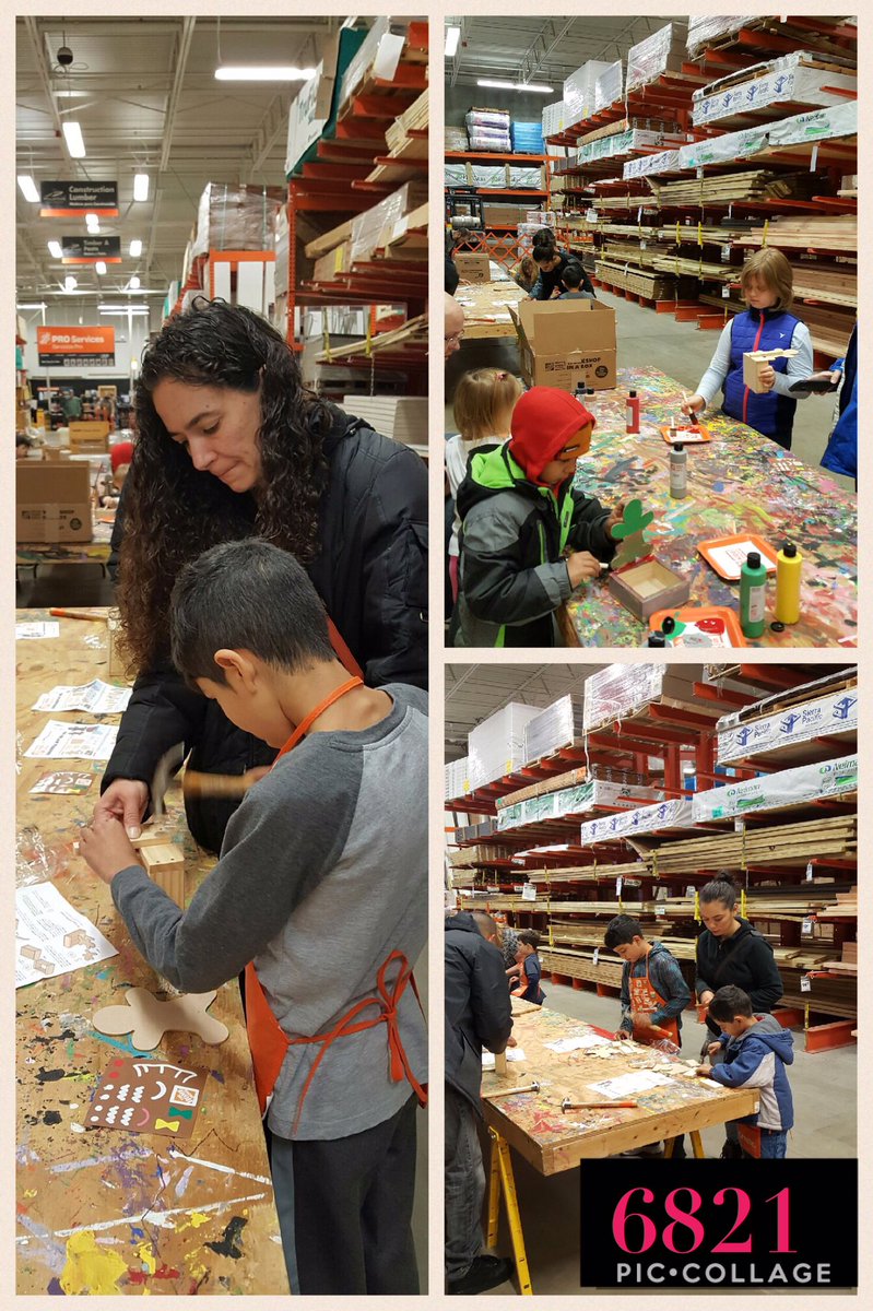 THDAllenPark's tweet photo. Kids Workshop underway at Home Depot #LetBuildTogether @THDAllenPark @JohnlsmithjrJr @paulkassabdm https://t.co/wWCHat3jjH