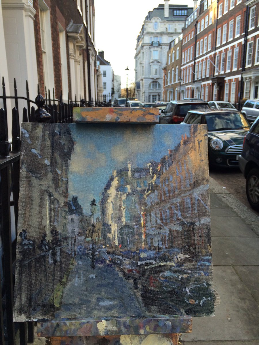 Mariaroseartist's tweet photo. At the ROI Paint Live, cold but beautiful light #roipaintlive @InstituteRoi @mallgalleries https://t.co/6SbW3Bqg43