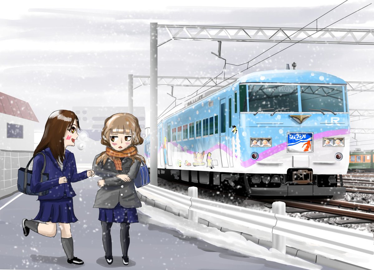 ほし イラスト 写真垢 先月の鉄道イラストです 鉄道は ただ走っているだけなんですが そこに風景と人を描くとなにか物語が生まれるような気がします これからも日本の鉄道風景を描きたいな 絵描きさんと繋がりたい 鉄道イラスト