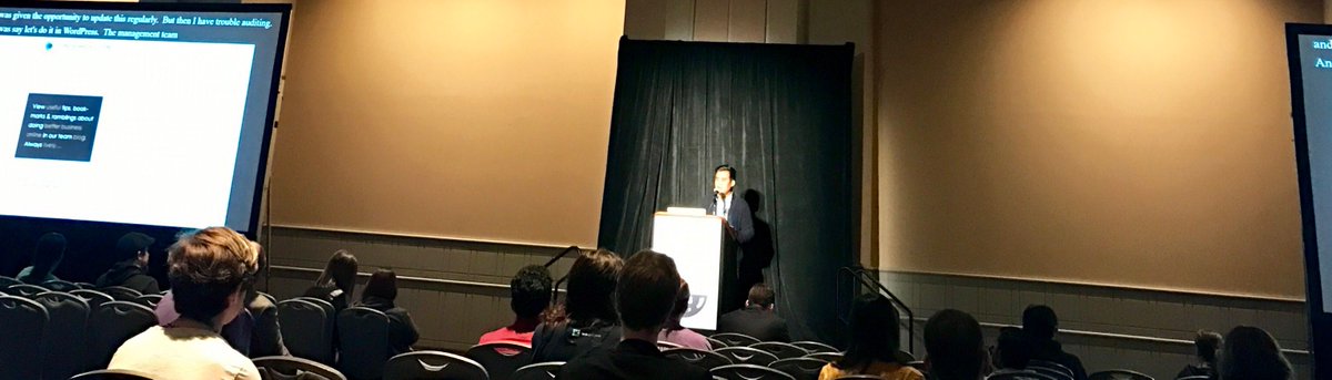 KrystalGalewski's tweet photo. Starting off the morning w/ @sakinsshrestha "Breaking social barriers and creating opportunities" #WCUS #WCUS16 https://t.co/tHmVOgUPLk