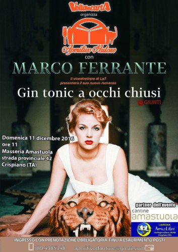 tvtarantoit's tweet photo. ALLA MASSERIA AMASTUOLA L’APERITIVO D’AUTORE CON MARCO FERRANTE
https://t.co/ZiNdliTRxa
@MarcoFerrante https://t.co/MZYRiGt2pf