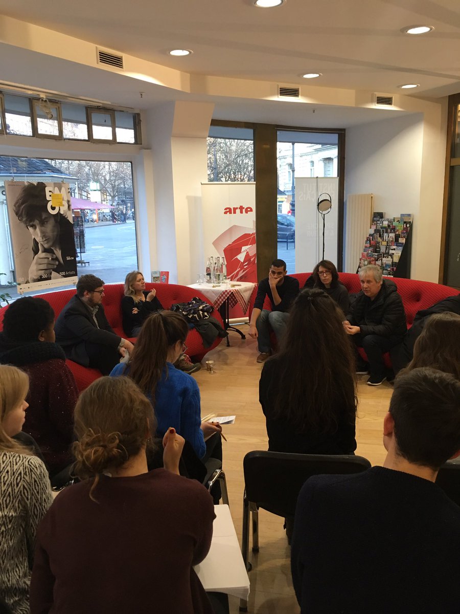 IF_FilmMedien's tweet photo. Panel Originales Schreiben / Table-ronde sur l'écriture originale, in ARTE Filmlounge. #ffw2016 #cannabis @ARTEde @ARTEfr @SACDParis https://t.co/zYzd6pOUrT