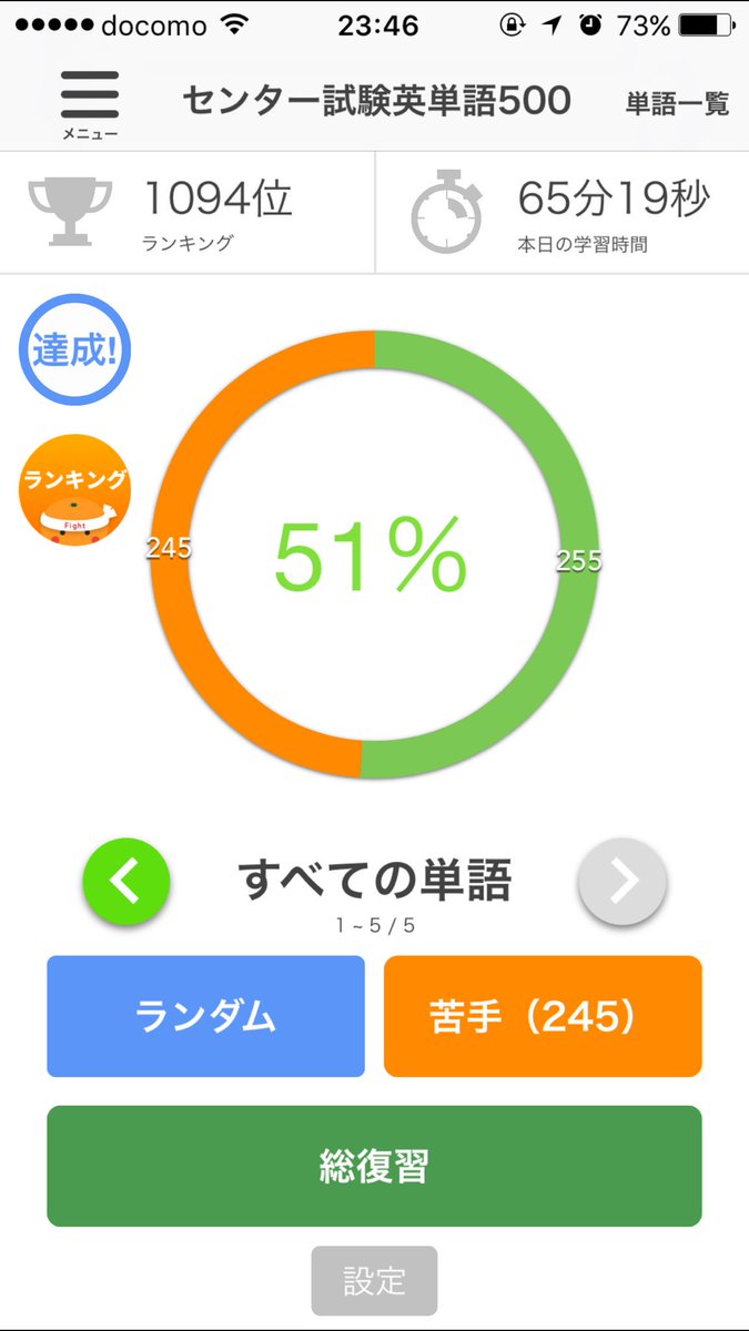 松本 勝晴 やっとハマりそうな英単語アプリを見つけました Mikamです 1語1義主義で フラッシュカード と4択クイズの繰り返しで覚えていきます 回答に時間がかかった単語は 苦手なものとして 集中的に復習できるようになってます なお 9日目の進捗は