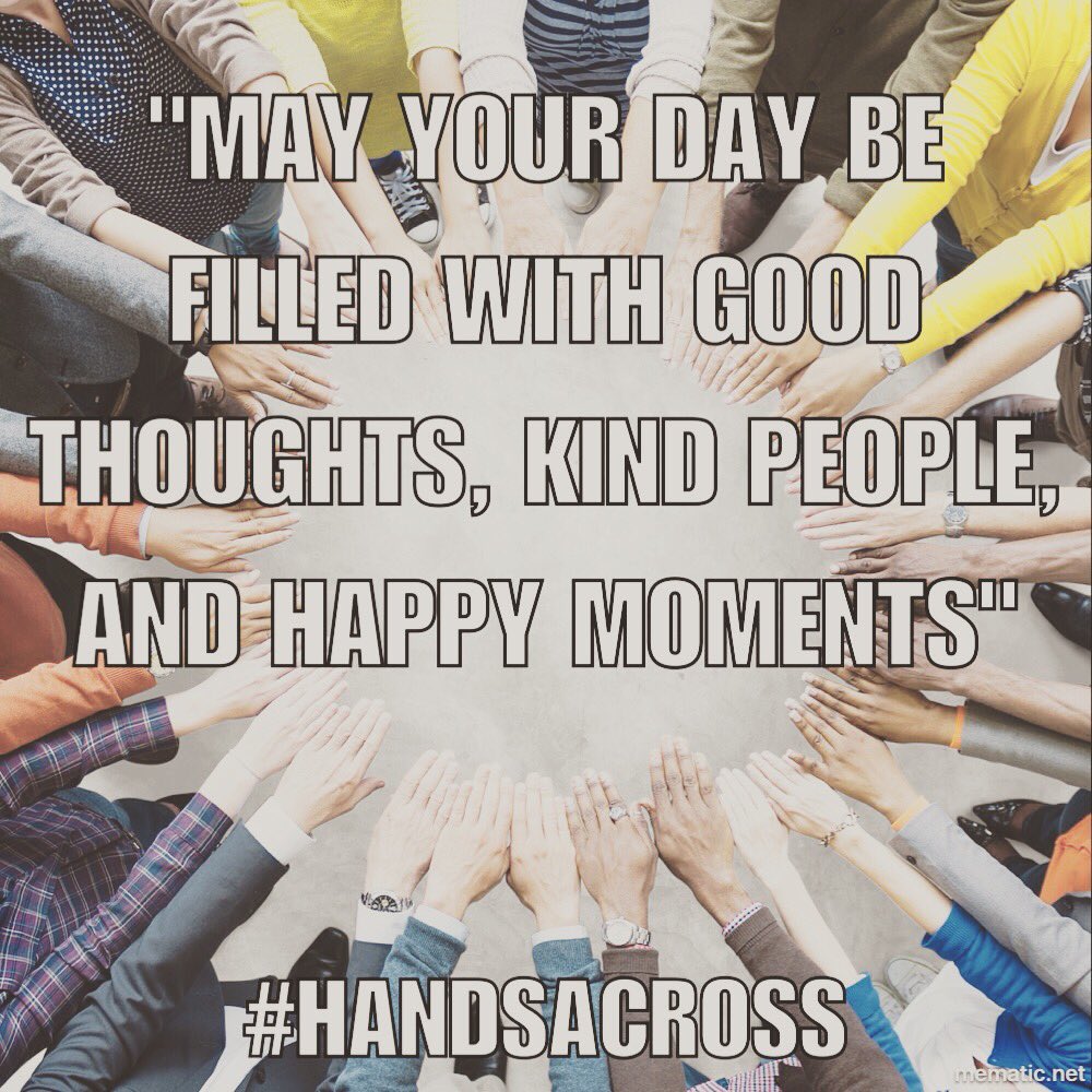 handsacross_us's tweet photo. #HandsAcross #weareallone #kindness #bekind #sharethelove #unity #PerfectDay https://t.co/PPcGg49kRz