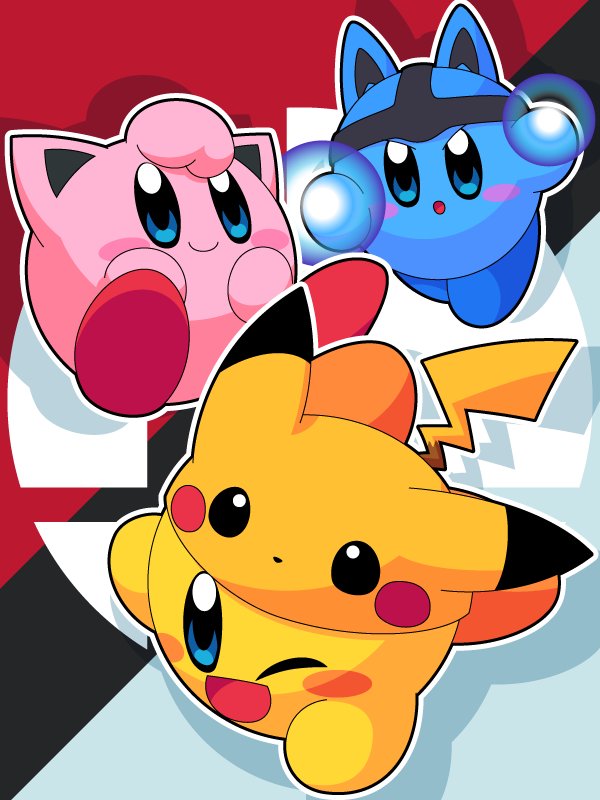 れおん Saolii ポケモンバトル カービィ版深夜のお絵かき60分一本勝負 さすがにポケモン 勢全員は無理だった スマブラではカービィちゃんよりピカチュウのほうがよく使います T Co Rw3mwlh9e5 Twitter