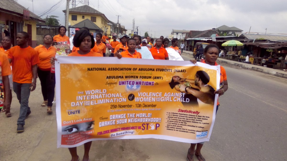 GoldenIbama's tweet photo. December 3rd 2016
National Association of Abuloma Students in collaboration with Abuloma Women Forum support the United Nations to STOP VAW. https://t.co/s2JQTQdFZb