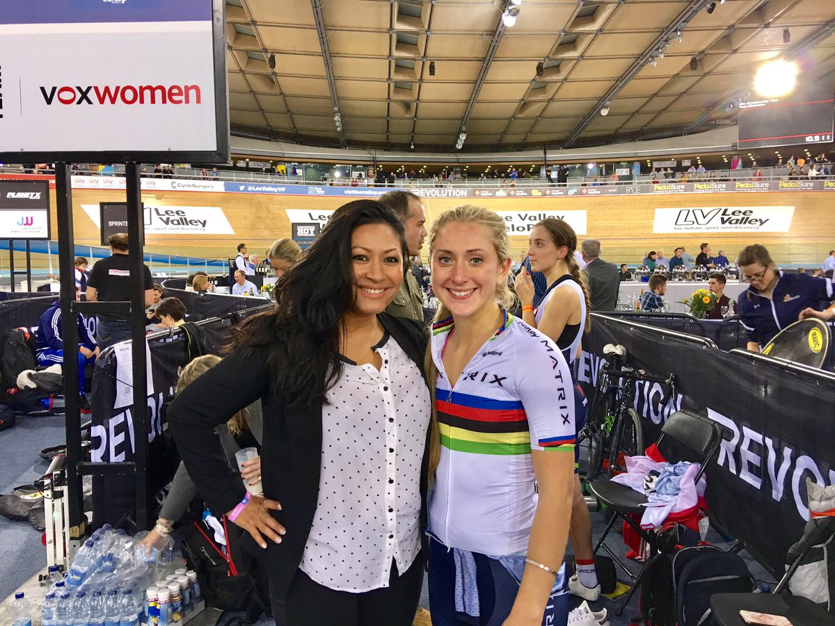 DrDaisyBennett's tweet photo. Great chatting with the lovely 4x #OlympicChampion @LauraKenny31 @RevolutionUK #RevUK #GettingBackOnTrack 👍🏽💪🏼🚴‍♀️ https://t.co/HkOh2fcPIF