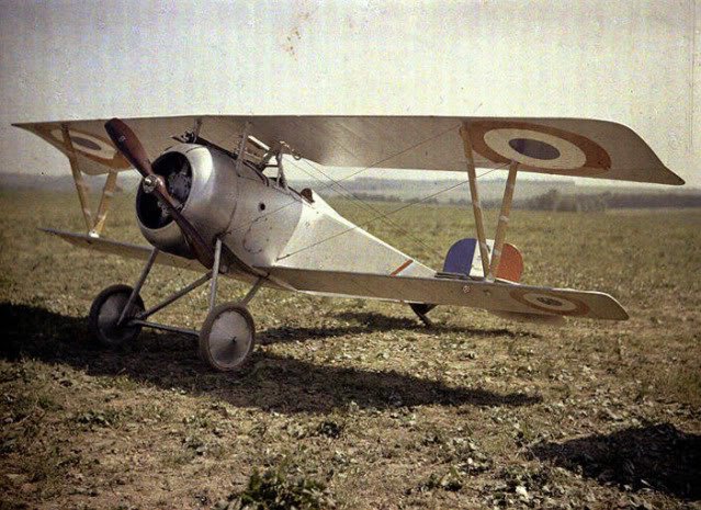ron_eisele's tweet photo. Genuine 1917 colour photo of a Nieuport 17, by a process called Autochrome invented by the Lumiere brothers. https://t.co/luEXTOUvZE