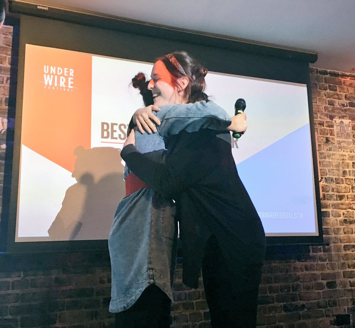 Morgan Muse takes the Best Sound Designer award at #UnderwireFest sponsored by <a href="/sound_disp/">Sound Disposition</a>