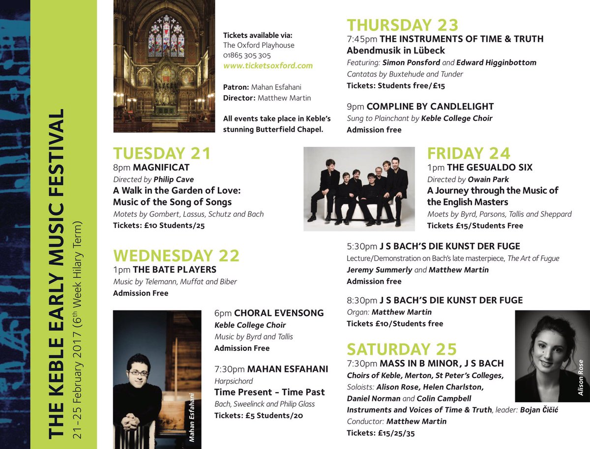 KebleChoir's tweet photo. KEMF2017 Feb 21-25 https://t.co/wWksEkQwAI… @MahanEsfahani @magnificatuk @timeandtruthoxf @TheGesualdoSix @KebleAlumni @RCO_Updates #KEMF https://t.co/S3r7lsjscM