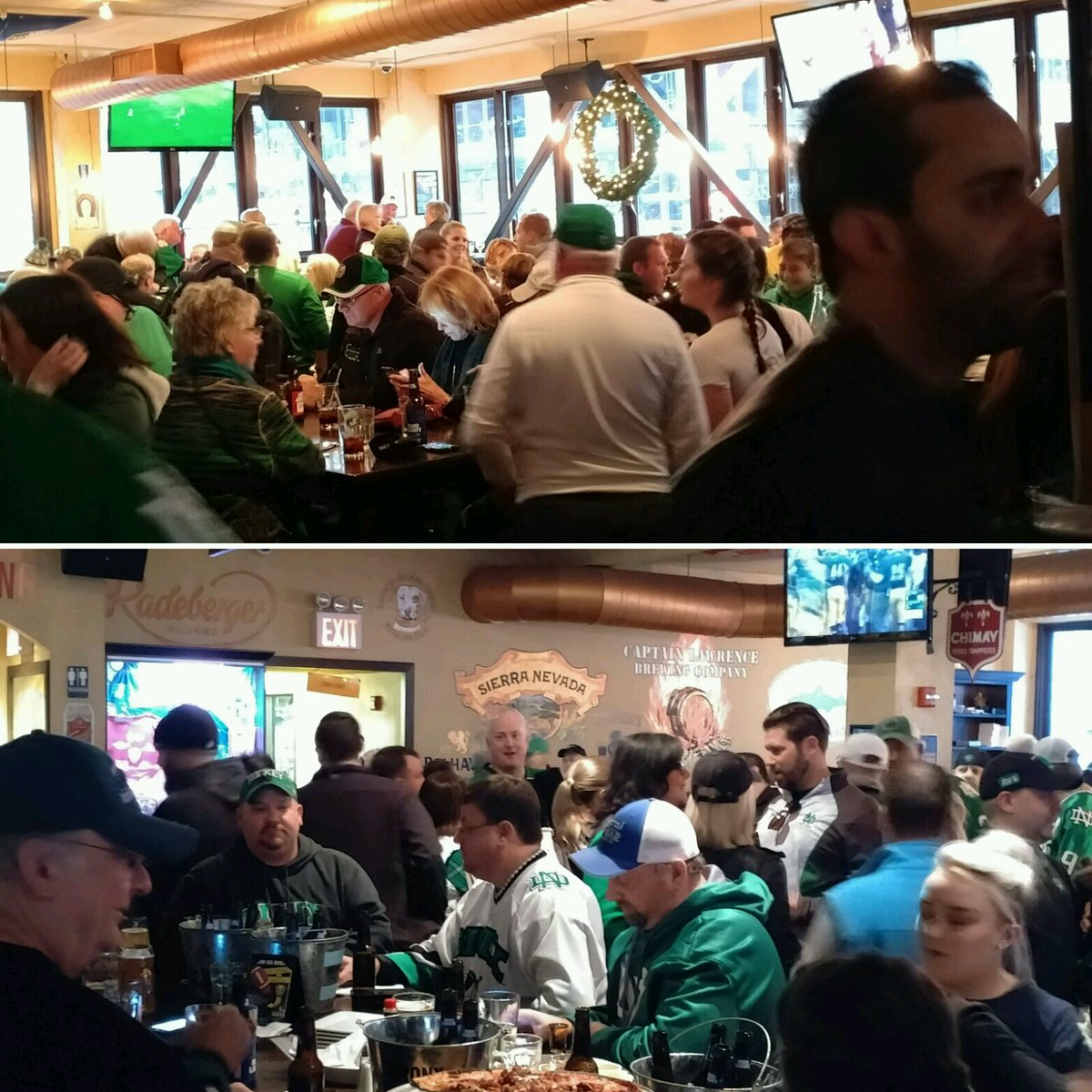 scofarr's tweet image. No surprise UND takes over a double deck bar in NYC. This is one of 2 pregame parties. #UNDProblems #UNDproud