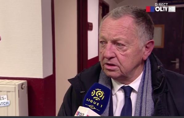 OL's tweet photo. .@JM_Aulas "C'est très grave. Ces jets de pétards ont porté atteinte à l'intégrité de notre gardien Anthony Lopes, du docteur aussi" #FCMOL https://t.co/bsrv6wG5q3