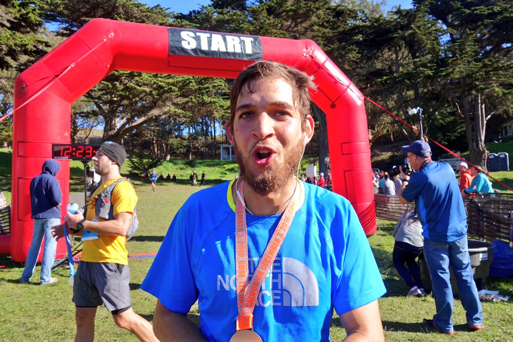 LanterneOrange's tweet photo. Hey @TrailChile and @TrailRunArg, Moises and Gustavo after the #TNF50 in California. #ALaMeta https://t.co/PXzM2iqrIG