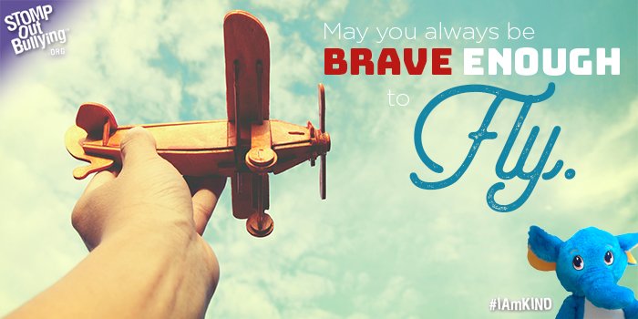 STOMPOutBullyng's tweet photo. When everything seems to be going against you remember that the airplane takes off against the wind, not with it. You can get through it! https://t.co/S9OrzBsKga