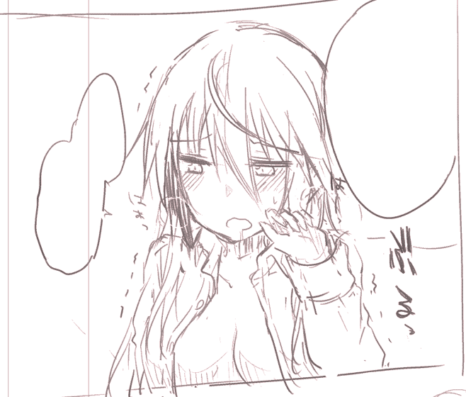 冬用に描いてる本編とは関係ないですが、こういう表情を描くのが楽しいです 