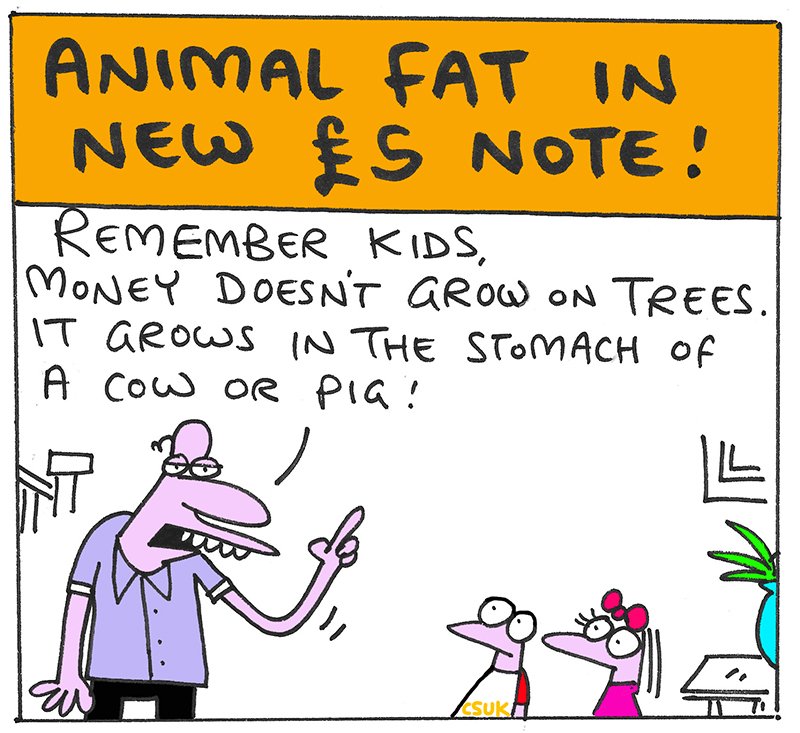 DropKerb's tweet image. My #FivePoundNotes #animalfat cartoon in today's @dailymirror