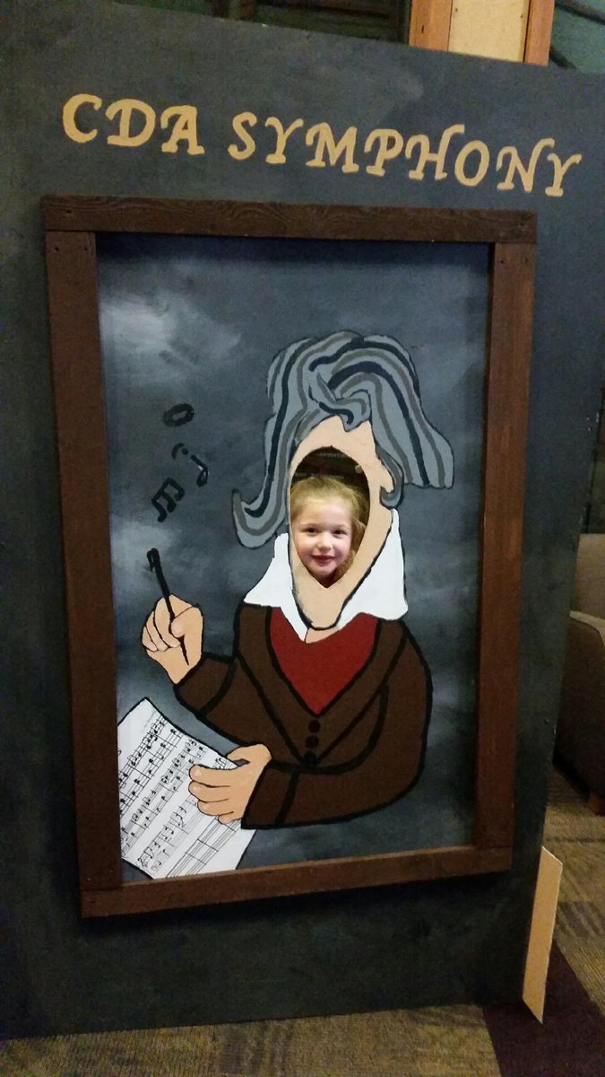 A cute cutout from the Coeur d'Alene High School Theater Department. Come get a photo today at 2!