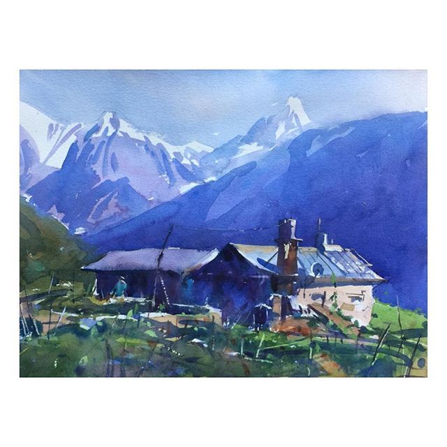 WildPleinArt's tweet photo. Cool stuff from @rasoulazadani_watercolor Ghandruk/Nepal. #rasoulazadani #watercolor #abrang #painting #nepal #iws...| #wildpleinart https://t.co/IpfESe7n7s