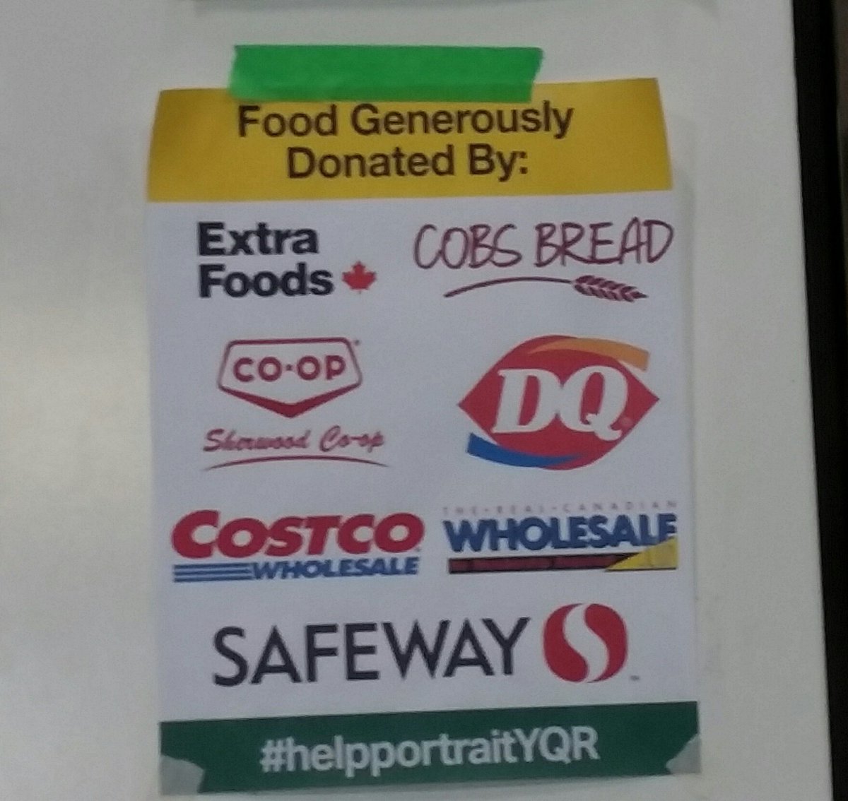 helpportraitYQR's tweet photo. Thanks @COBSBread #ExtraFoodsYQR @sherwood_coop @DQCanada @costcocanada #RealCanadianWholesale @SafewayCanada @GoshDar #helpportraityqr https://t.co/DliDVwqYB6