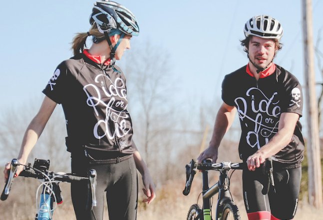 PrimalWear's tweet photo. The folks at @DeathWishCoffee opted for our sustainable Echofรฉ fabric in their new #primalcustom cycling jerseys! https://t.co/cAhgNryd39 https://t.co/oE8Glacrfb