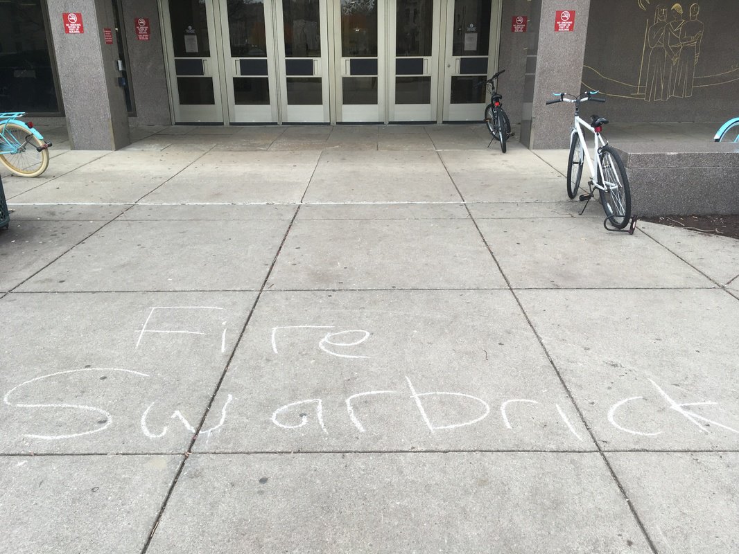 As ND AD Jack Swarbrick declines all media requests to be interviewed about the football program, these signs are popping up on campus.