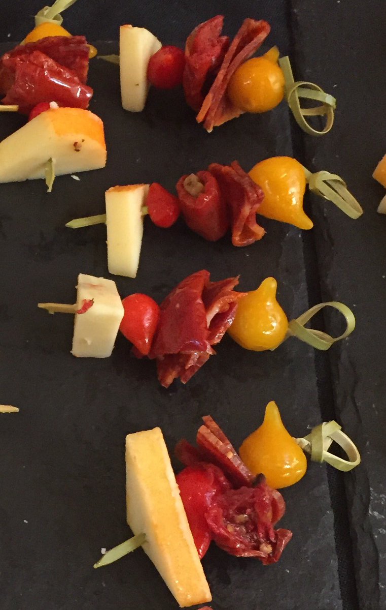 FamousEdJr's tweet image. Manchego Cheese, Red and Yellow sweet Peruvian peppers and Spanish chorizo makes the world a better place.  Enjoy Life Eat Amazing!