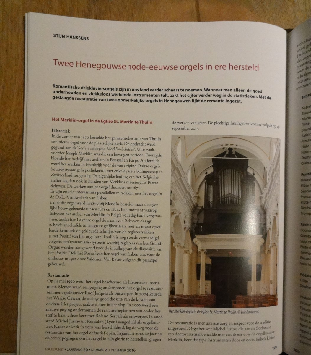 voxorganorum's tweet photo. Merci à Mr.Stijn Hanssens,directeur de l' #académiedemusique #Servais à #Halle pr ce merveilleux article sur l'#orgue de #Thulin #orgelkunst https://t.co/DbFexibbjl