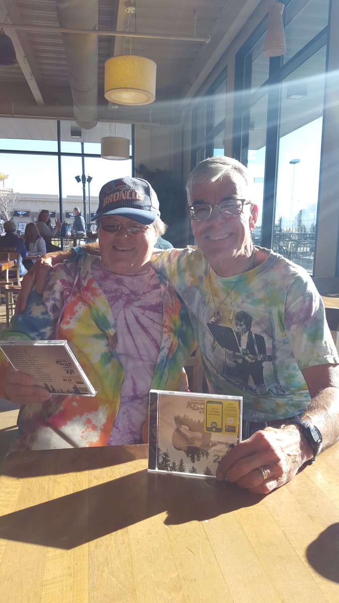 973KBCO's tweet photo. Pat and Barb having been with Studio C since day 1 - thank you for your support! Let's do this again next year with @WFMLittleton!! https://t.co/DdgpJLj31j