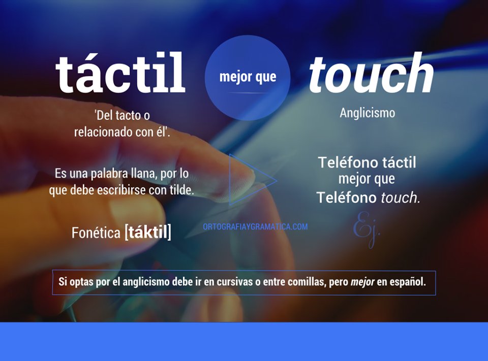 DigitalPulso's tweet photo. Táctil vs Touch, lo sabías? Cuál término usas con regularidad, cuéntanos aquí: https://t.co/BDKoM8XJiR