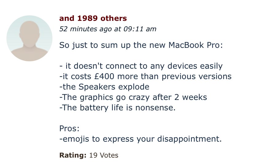 i6laswegian's tweet image. lol: sums up the new #MacbookPro2016 well