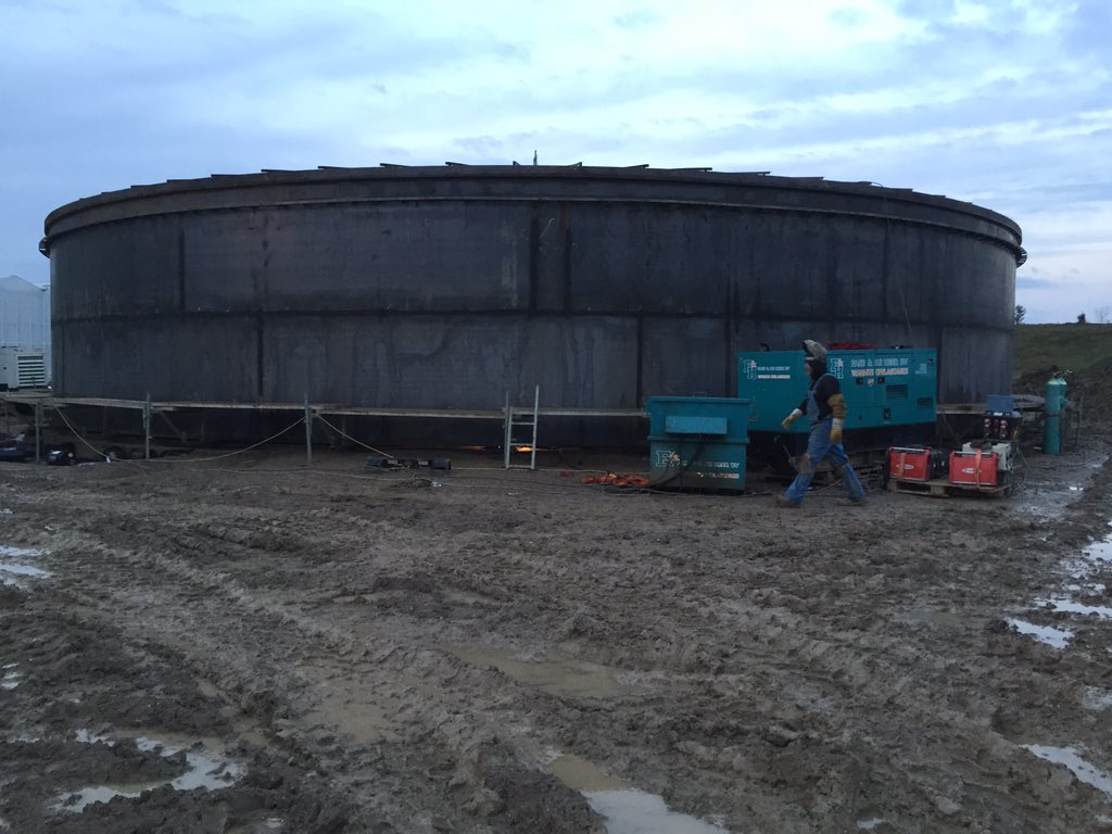cornelissenfarm's tweet photo. A lot of welding on the hot water storage tank https://t.co/kSHO0i5Wzk