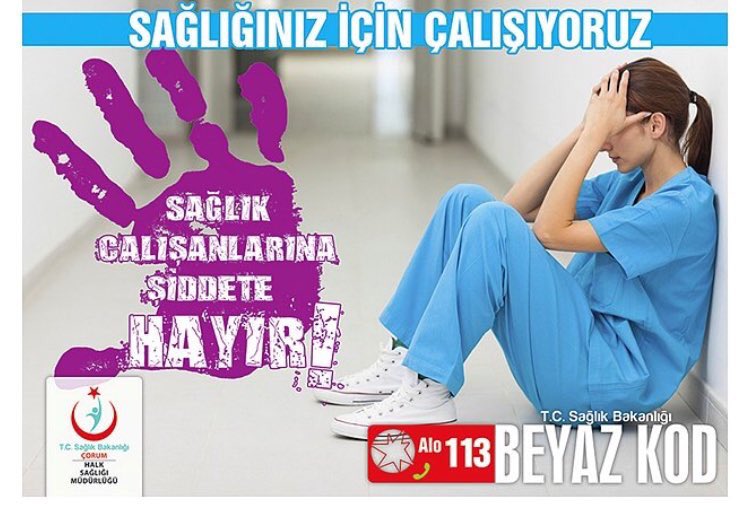 Şiddetin her türlüsüne karşıyız. 
#SağlıktaŞiddeteHayır