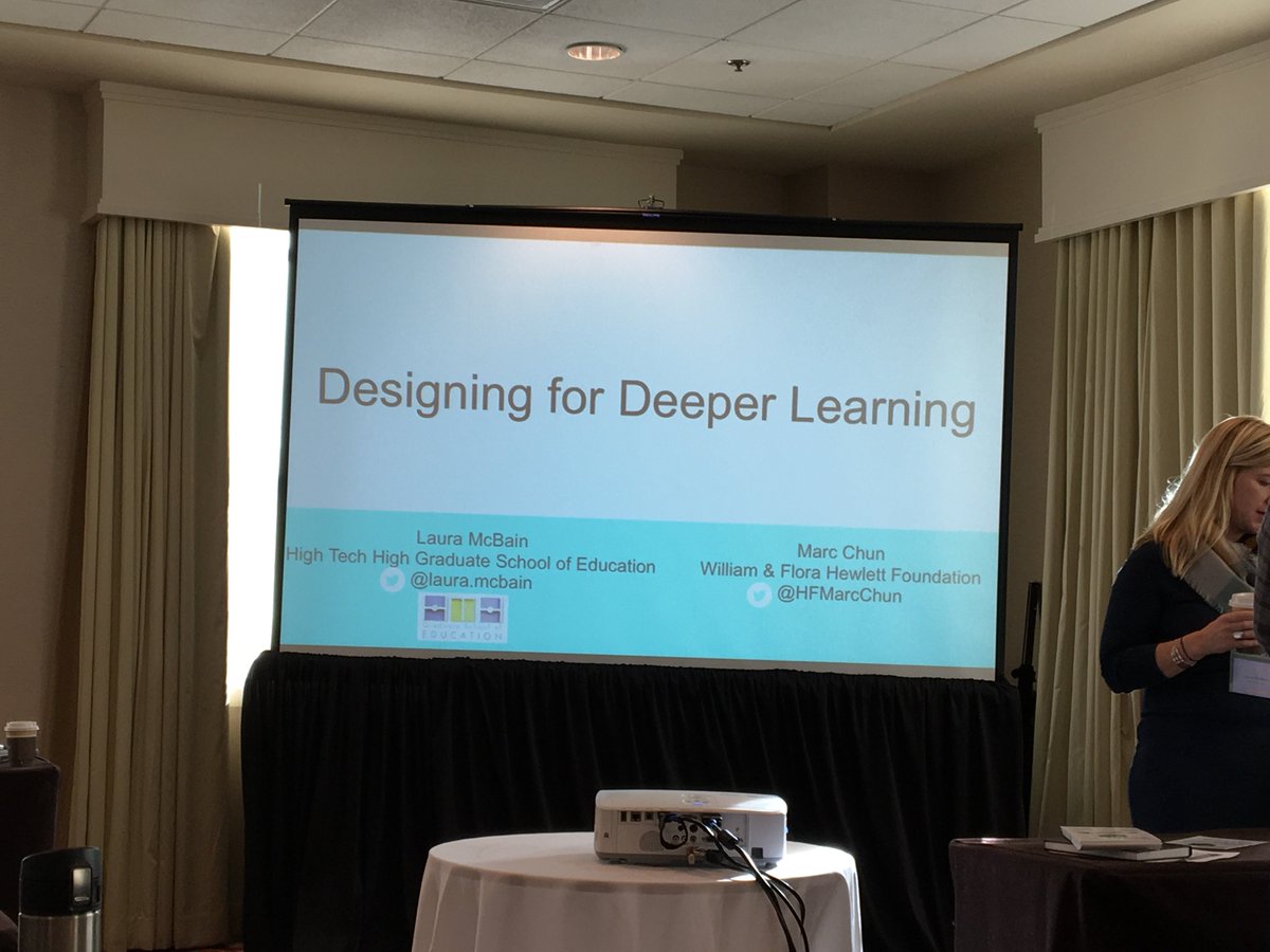 RightQuestion's tweet photo. "Hard on content, soft on people" Great session this am on #deeperlearning @ #FallForum2016 Thnx @HFMarcChun & @laura_mcbain https://t.co/pPeAcNrlr7