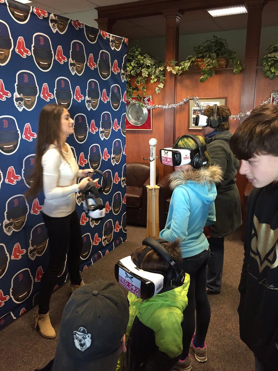 PawSox's tweet photo. #SoxVR has been a huge hit here at the PawSox Enchanted Village Holiday Party! 🎉⚾️👀@RedSox https://t.co/yoM1IE7hrN
