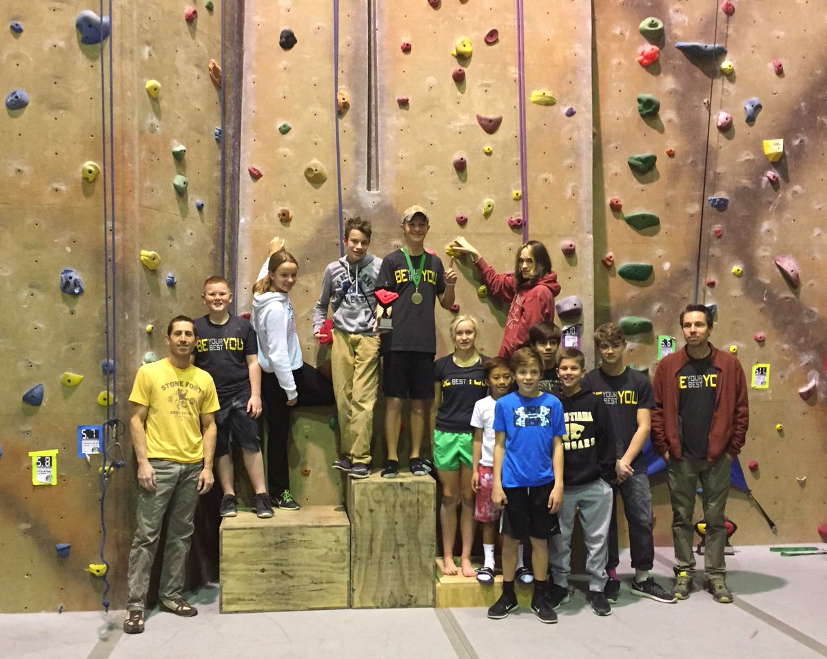 So proud of our first climbing team at Christiana Middle!  We just took 1st Place overall at The Ascent Bouldering Series. Great team effort