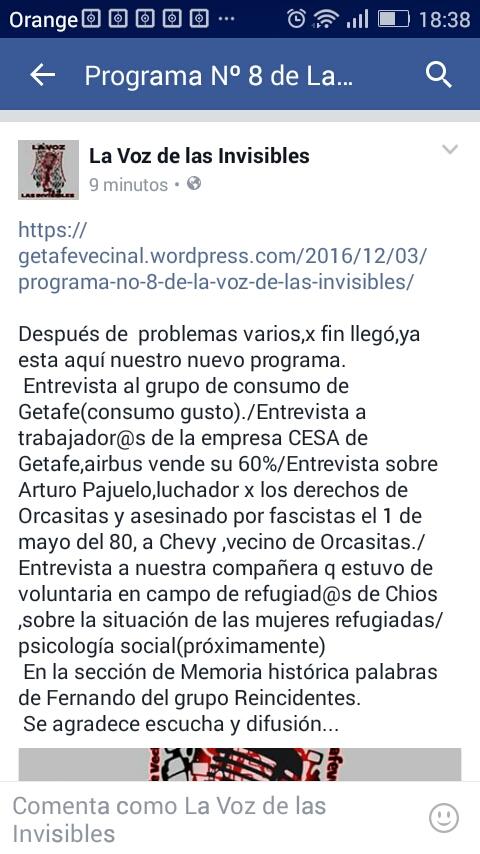 vozinvisibles's tweet photo. https://t.co/SbCmU1BRy7 @URCMadrid  @RSP_Getafe  @ruantifa_  @fiestasMargas  @Regaderamargas  #FelizSabado  #getafe https://t.co/NdBIRYiiVP