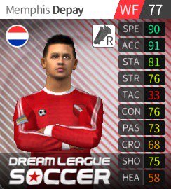 Alkober2's tweet photo. I have just bought Memphis Depay in #dreamleaguesoccer https://t.co/eiZNzA8Uol