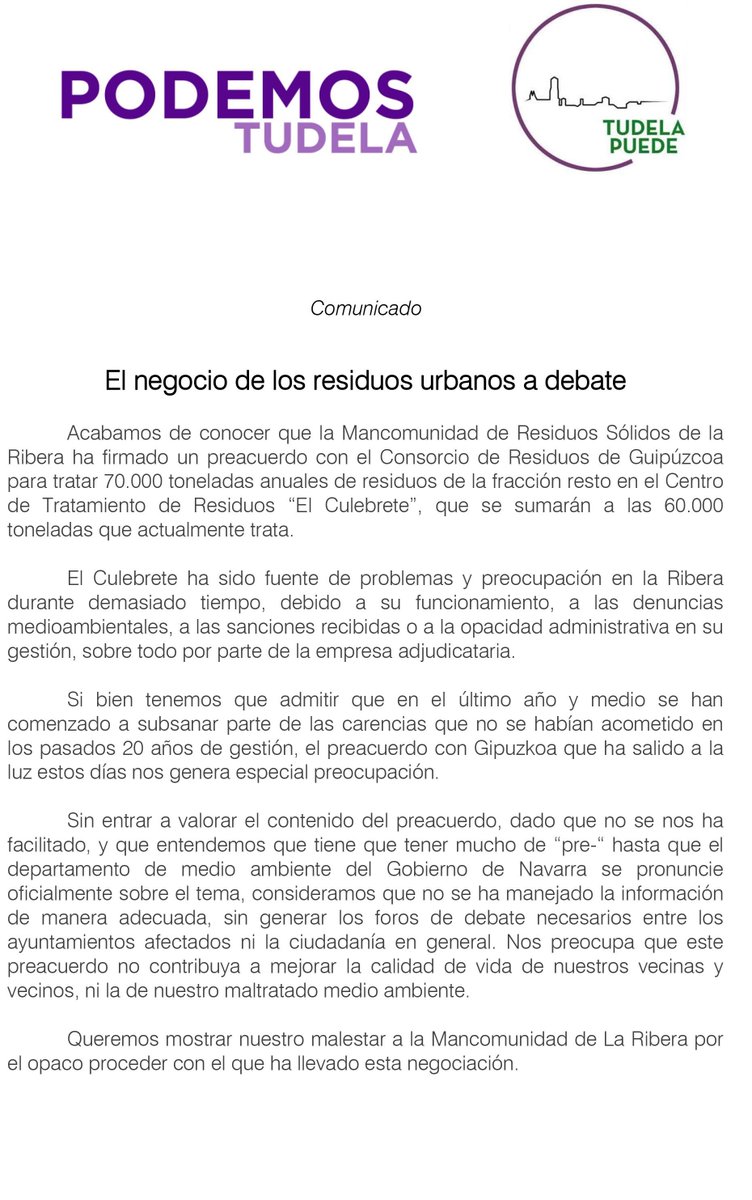 AupaNavarreando's tweet photo. El negocio de los residuos urbanos a debate.
¿Se reciclan todos los residuos? ¿Se cumplen las normativas sobre el medio ambiente?
#Culebrete https://t.co/THBqU02i0x