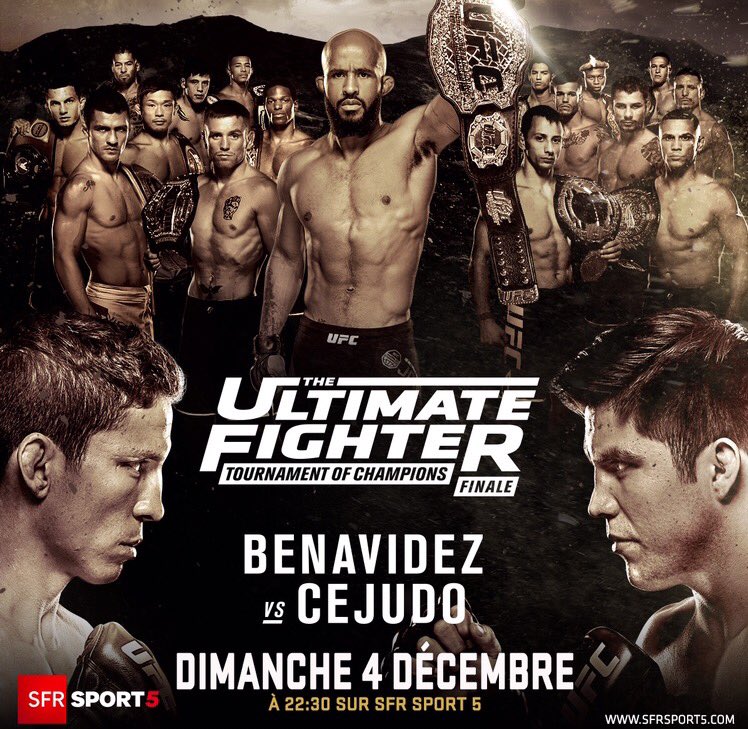 UFCPremium's tweet photo. Ce soir à 23h, ne manquez pas le dernier épisode du #TUF24, et la grande finale avec @MightyMouseUFC demain à 22h30 sur @SFR_Sport 5 👌 https://t.co/k9hB84Vk32