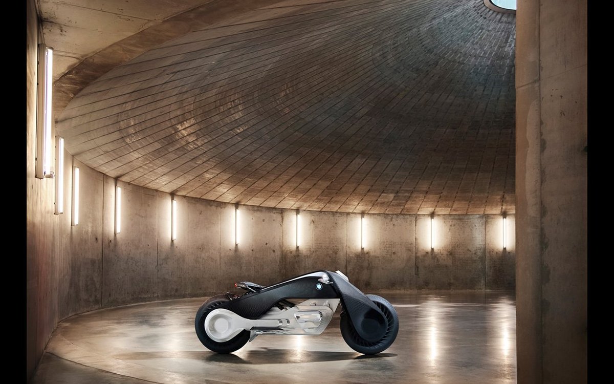 srswhls's tweet photo. The electric #BMW Vision Next 100 is a self-stabilizing #bike breaking new ground in safety &amp; design. https://t.co/8GSufw7sBq 
#Motorcycles https://t.co/DcsfyMNg7o