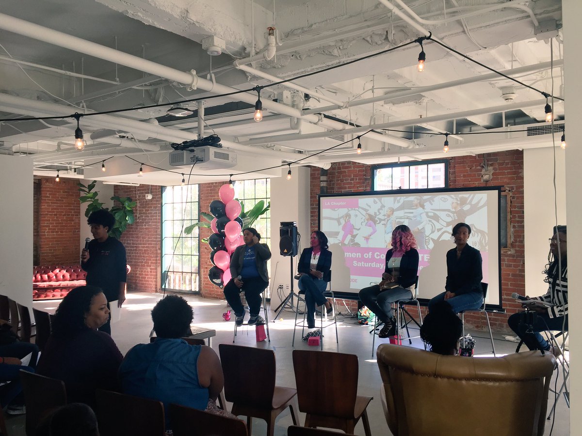 volunteerBGCLA's tweet photo. Kicking off our #BGCWoCinSTEM panel! Thank you to @NationBuilder @verizongiving for your support! #BGCLA2016 https://t.co/uyeqmYfvk5