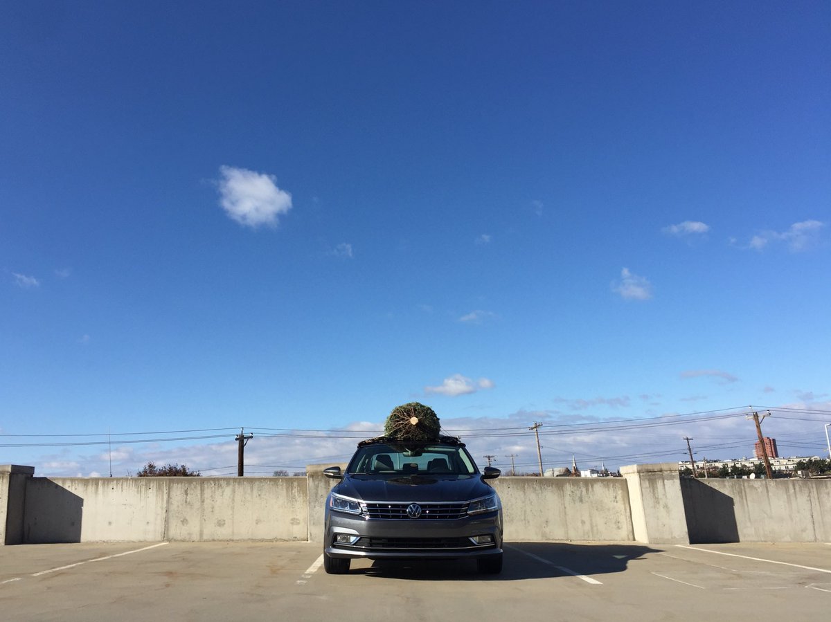 MWPatLucas's tweet photo. We have an F-250 in, but the @VW Passat does the job, too. 🎄🎄🎄 https://t.co/G7TqGXZbmP