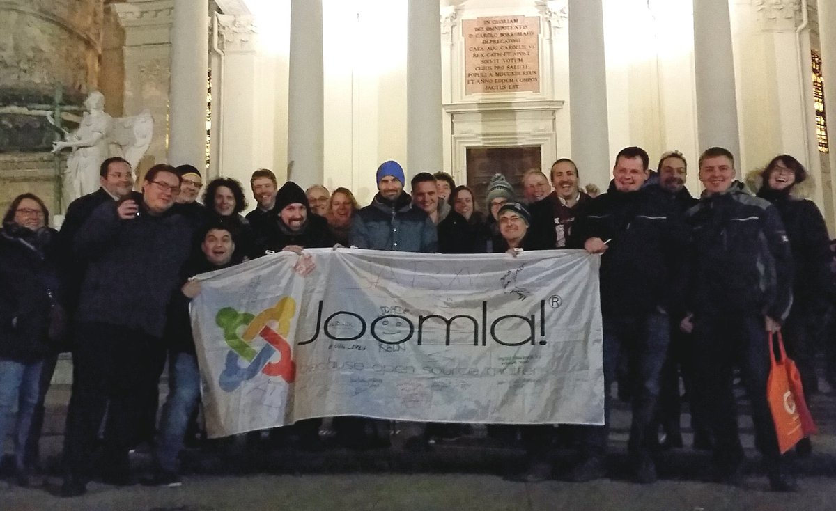 #jd17at #joomla Christkindlmarkt Vienna karlsplatz. Afterparty