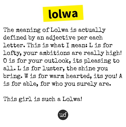 Urban Dictionary Lolwa The Meaning Of Lolwa Is Actually Defined By An Adjective P T Co Nijbsdz1v1