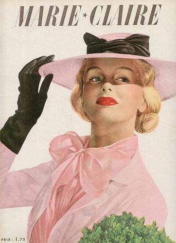 Vintage <a href="/marieclaire/">Marie Claire</a> cover. #pinup #vintage #art #fashion